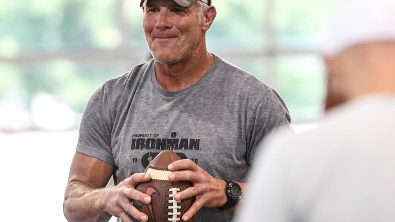 Brett Favre during Hall of Fame inductions