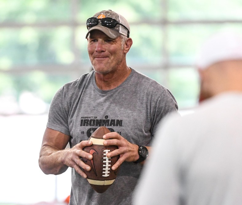 Brett Favre during Hall of Fame inductions