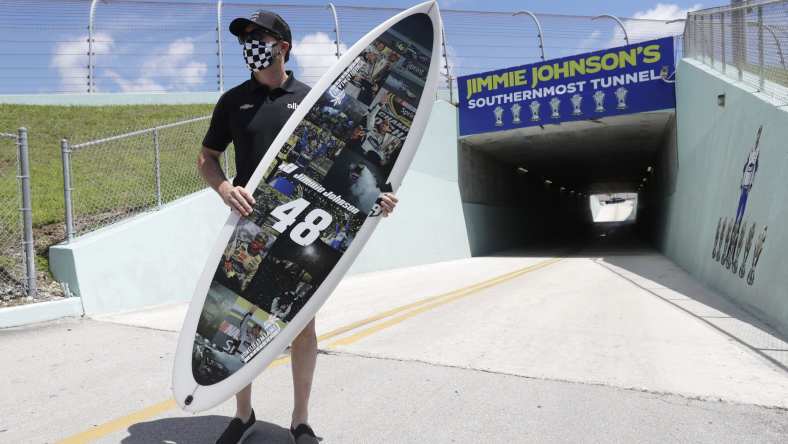 NASCAR legend Jimmie Johnson at Homestead Speedway