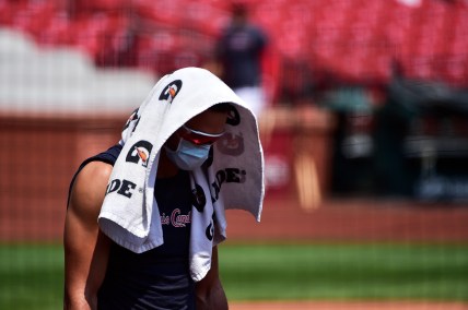 St. Louis Cardinals star Jack Flaherty during workouts at Busch Stadium.