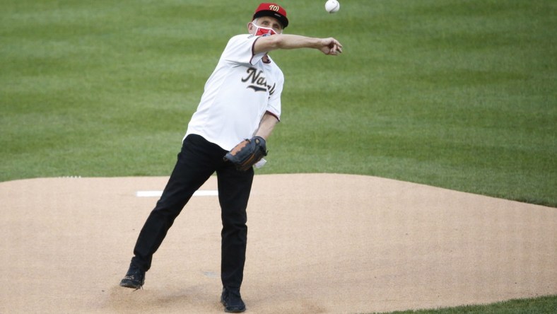 Anthony Fauci first pitch during Nationals-Yankees MLB opener.