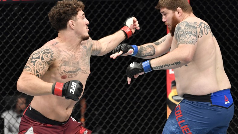 Tom Aspinall fights Jake Collier during UFC Fight Night