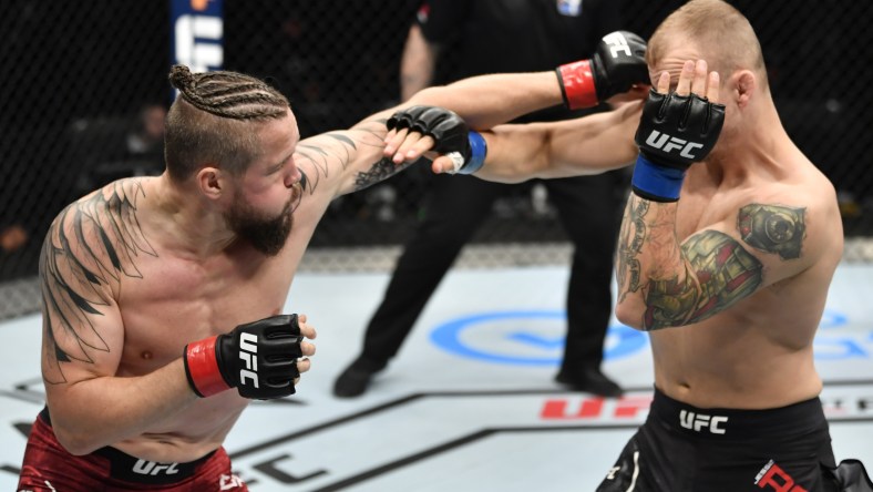 Jesse Ronson against Nicolas Dalby during UFC Fight Night