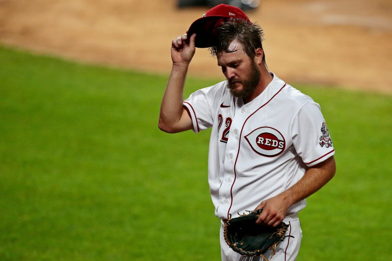Reds' Wade Miley during start against Cubs
