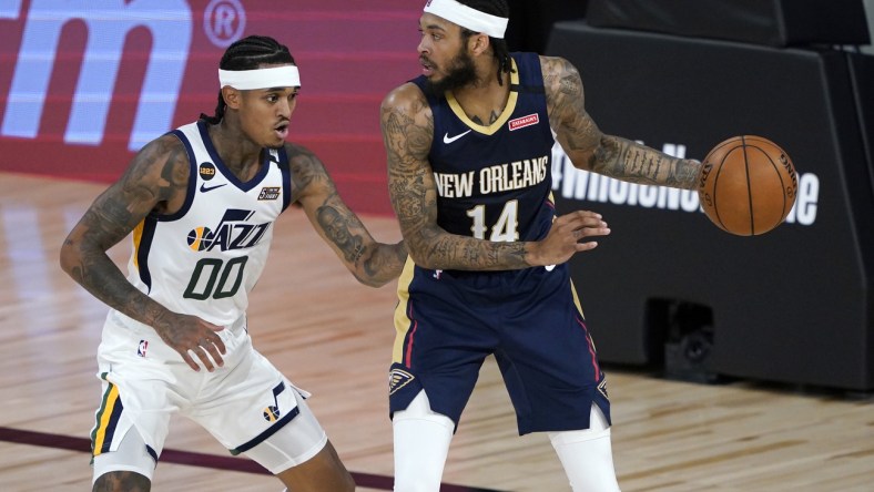 Pelicans Brandon Ingram against Jazz during NBA restart.