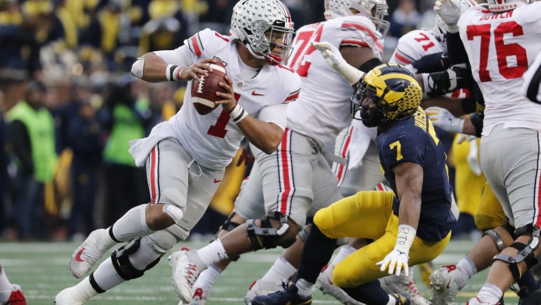 Ohio State Buckeyes QB Justin Fields against Michigan