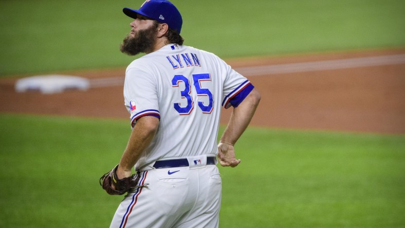 Texas Rangers starting pitcher Lance Lynn