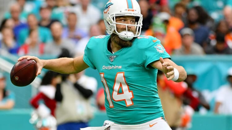 Dolphins-QB-Ryan-Fitzpatrick-during-game-against-Bengals