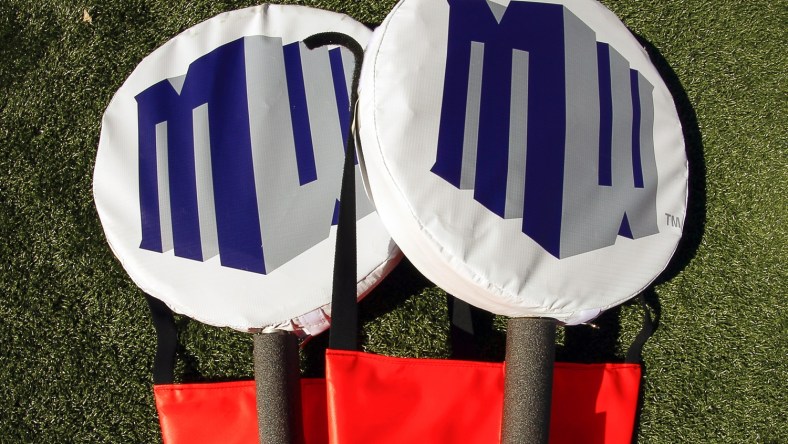 Mountain West Conference logos on football field