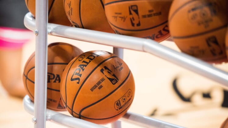 NBA basketballs during 2020 season