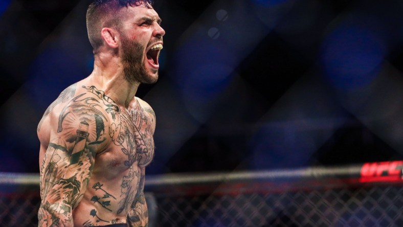 Gavin Tucker reacts to win in UFC 240