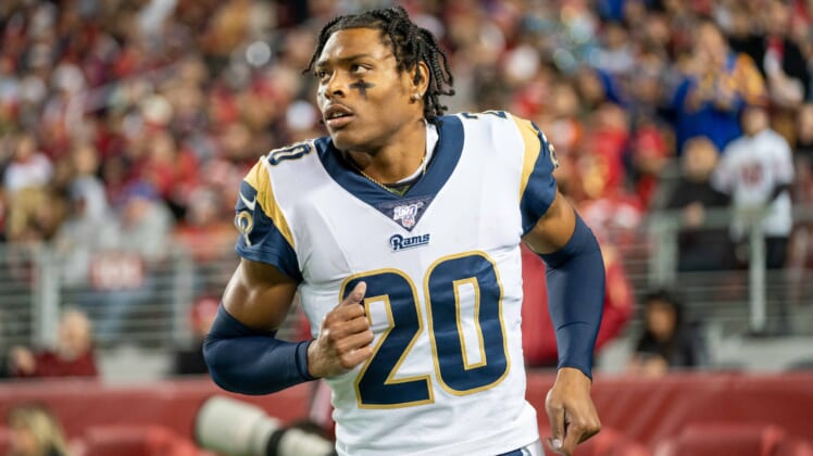 Rams star Jalen Ramsey during NFL game against the 49ers