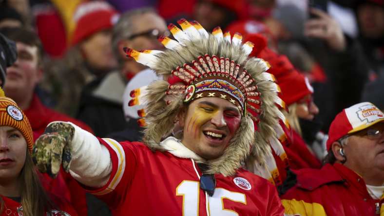 Chiefs fan during NFL Playoff game against the Texans