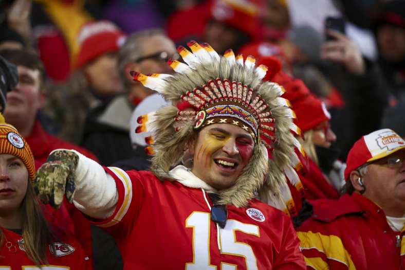 Chiefs fan during NFL Playoff game against the Texans