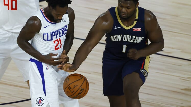 Pelicans star Zion Williamson against the Clippers