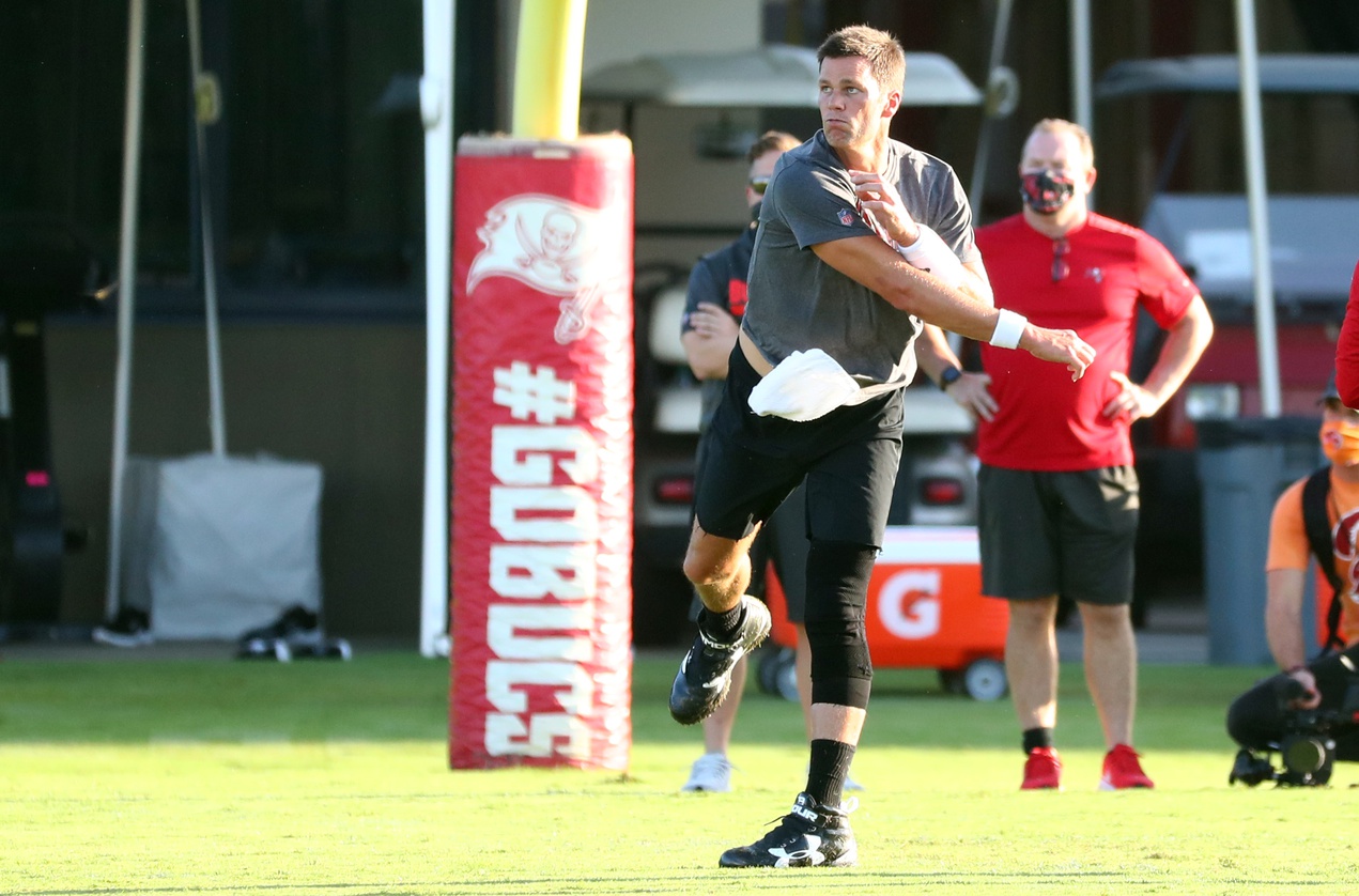 Buccaneers QB Tom Brady during training camp