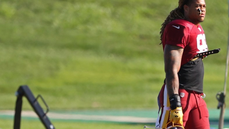 Washington Football Team star Chase Young during training camp.