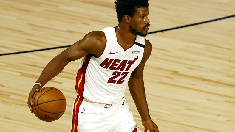 Heat Jimmy Butler during NBA game against Nuggets