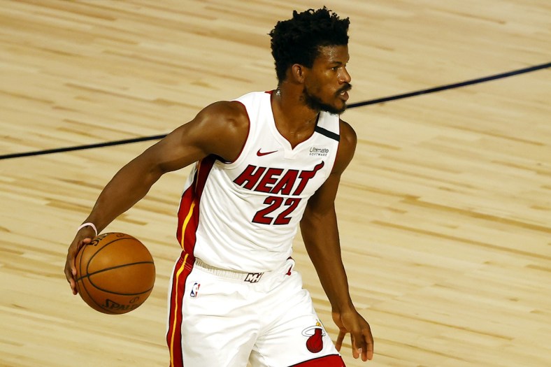 Heat Jimmy Butler during NBA game against Nuggets