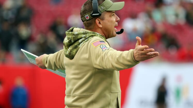 New Orleans Saints head coach Sean Payton against the Tampa Bay Buccaneers