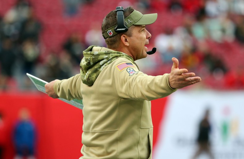 New Orleans Saints head coach Sean Payton against the Tampa Bay Buccaneers