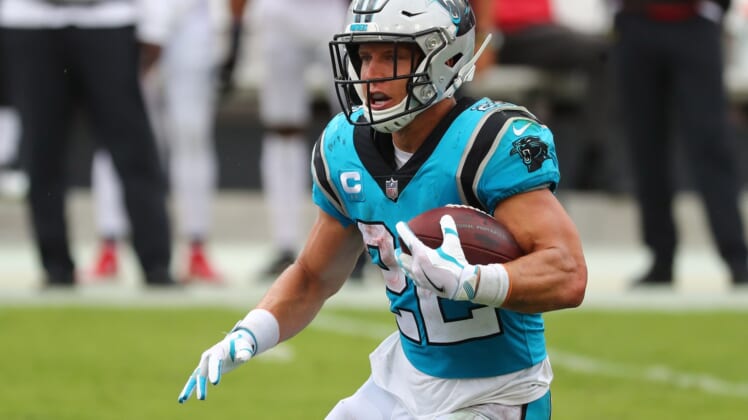 Carolina Panthers RB Christian McCaffrey left Week 2 with an ankle injury