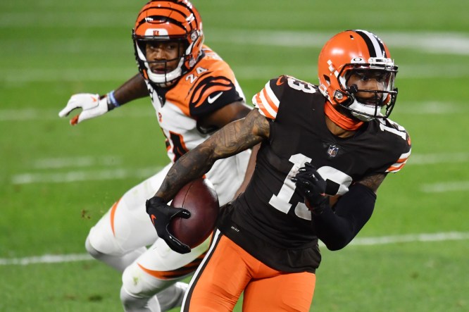 Cleveland Browns wide receiver Odell Beckham Jr. against the Bengals in Week 2 of the NFL season