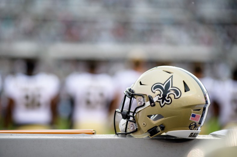 New Orleans Saints helmet during NFL game