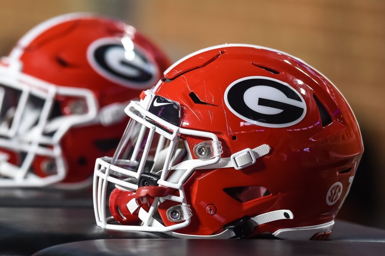 Georgia Football helmet during game against Tennessee