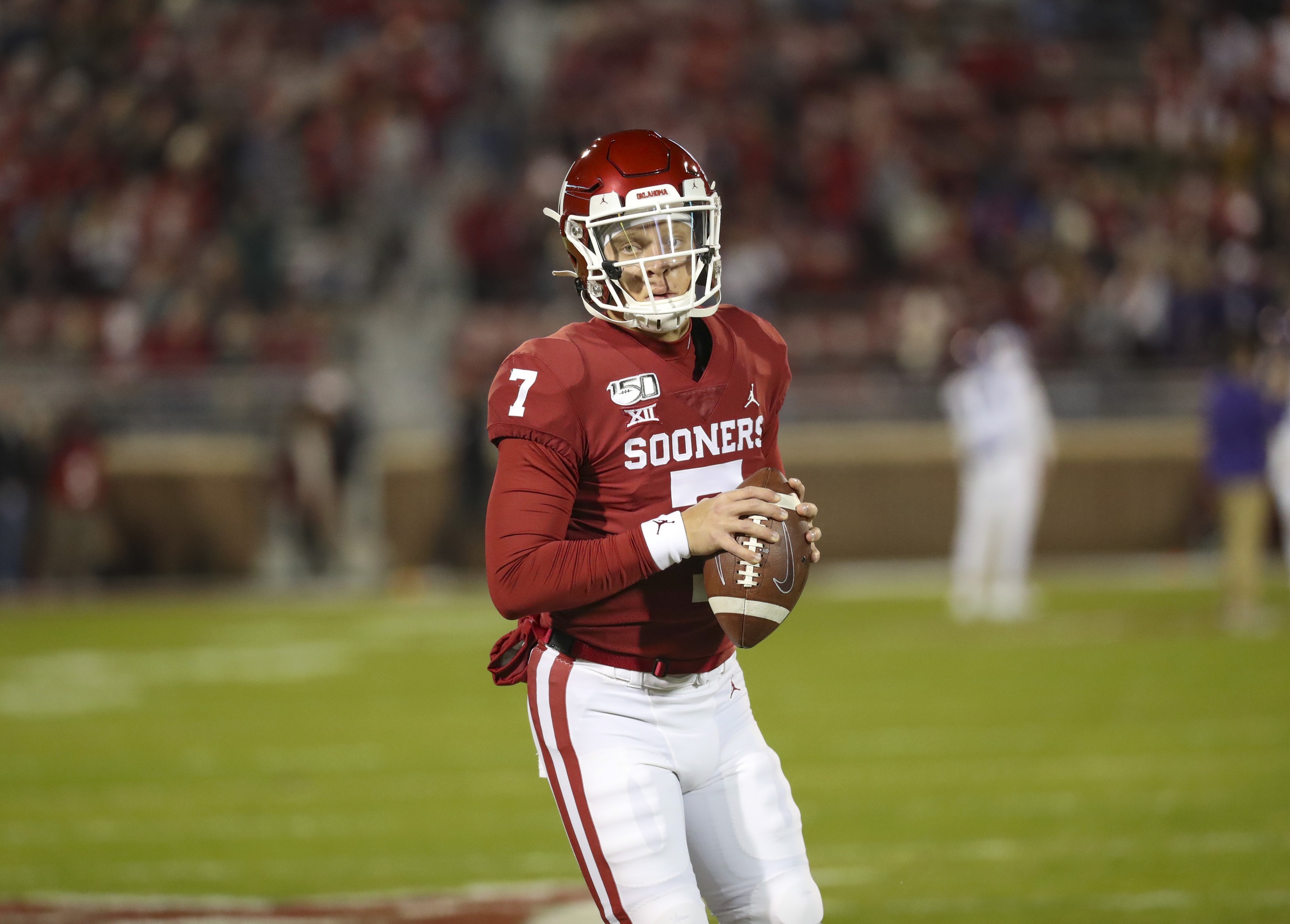 Oklahoma QB Spencer Rattler before TCU game