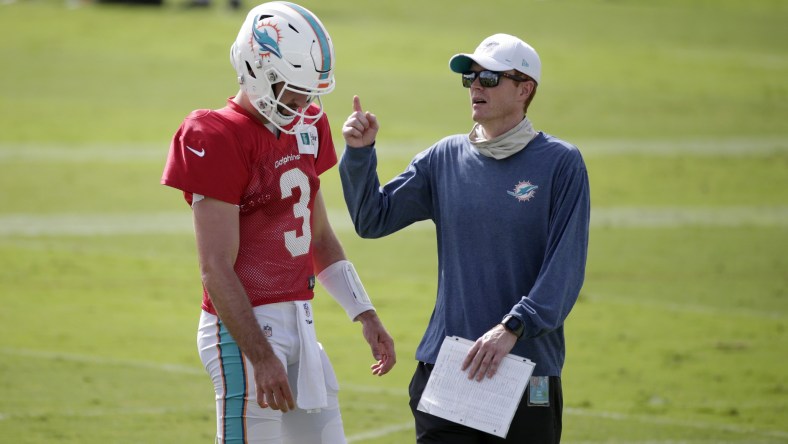 Miami Dolphins QB Josh Rosen during training camp