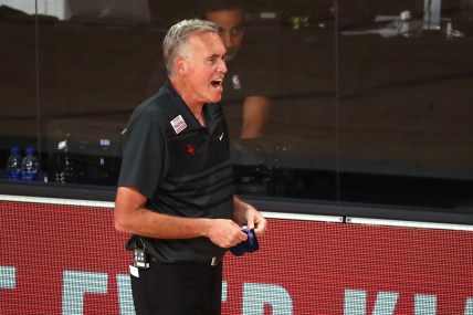 Rockets' Mike D'Antoni during NBA Playoff game against the Lakers.