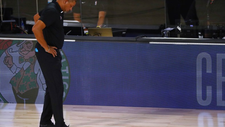 Clippers head coach Doc Rivers during NBA Playoffs against the Nuggets