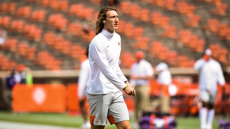 Clemson QB Trevor Lawrence during game against The Citadel