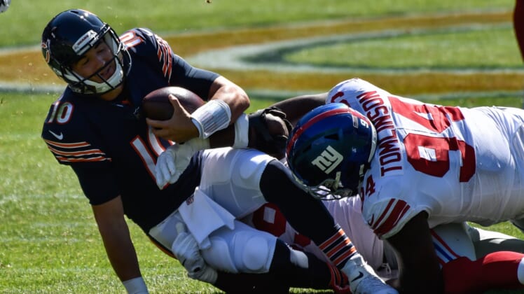 Bears QB Mitchell Trubisky against the Giants