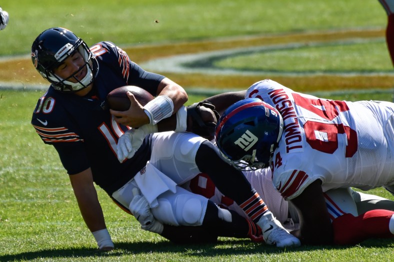 Bears QB Mitchell Trubisky against the Giants