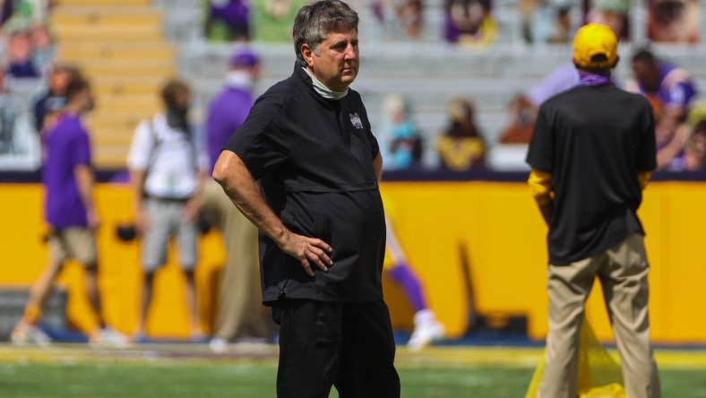 Mississippi State head coach Mike Leach against LSU