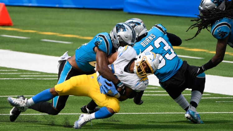Chargers RB Austin Ekeler against the Panthers