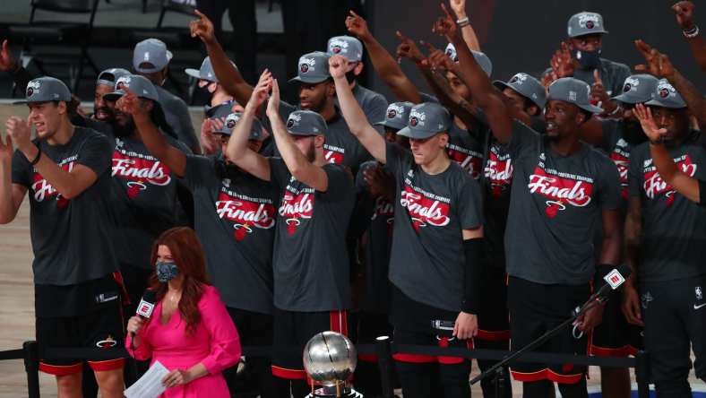 Miami Heat after earning trip to NBA Finals