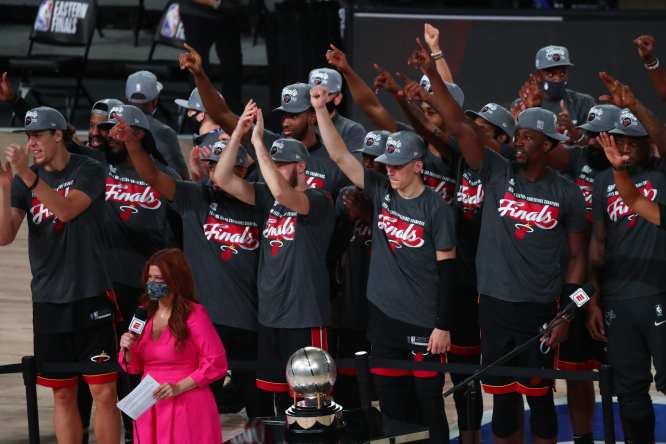 Miami Heat after earning trip to NBA Finals