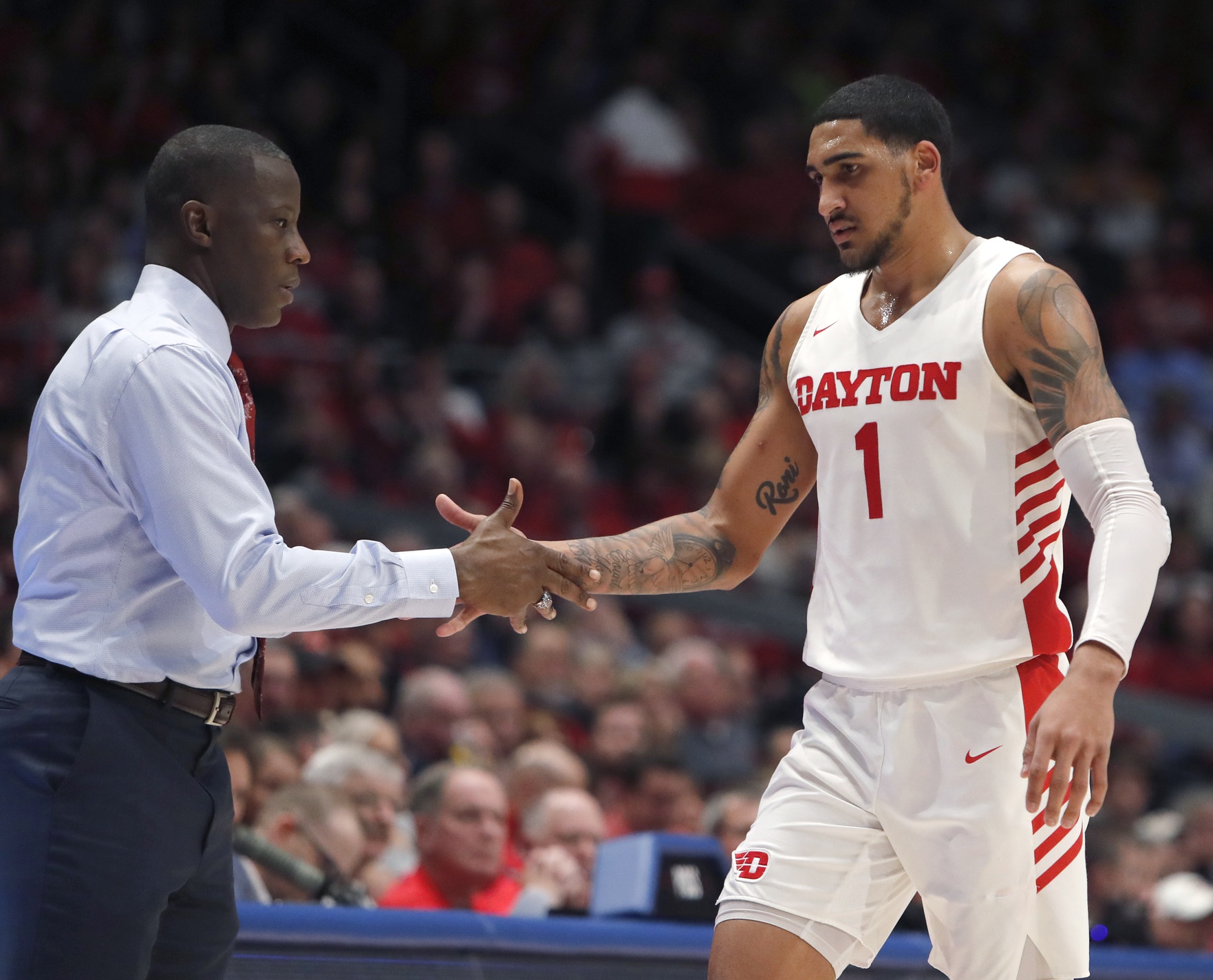 Dayton Obi Toppin during game against Davidson