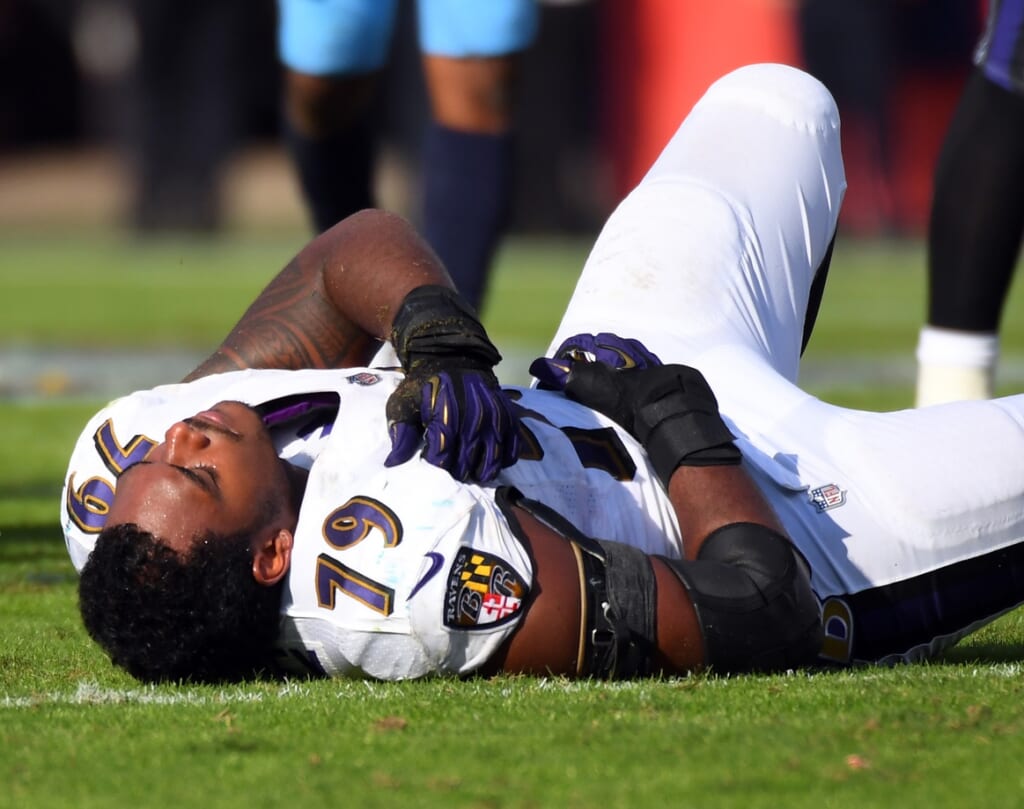 Ravens LT Ronnie Stanley injured during NFL game