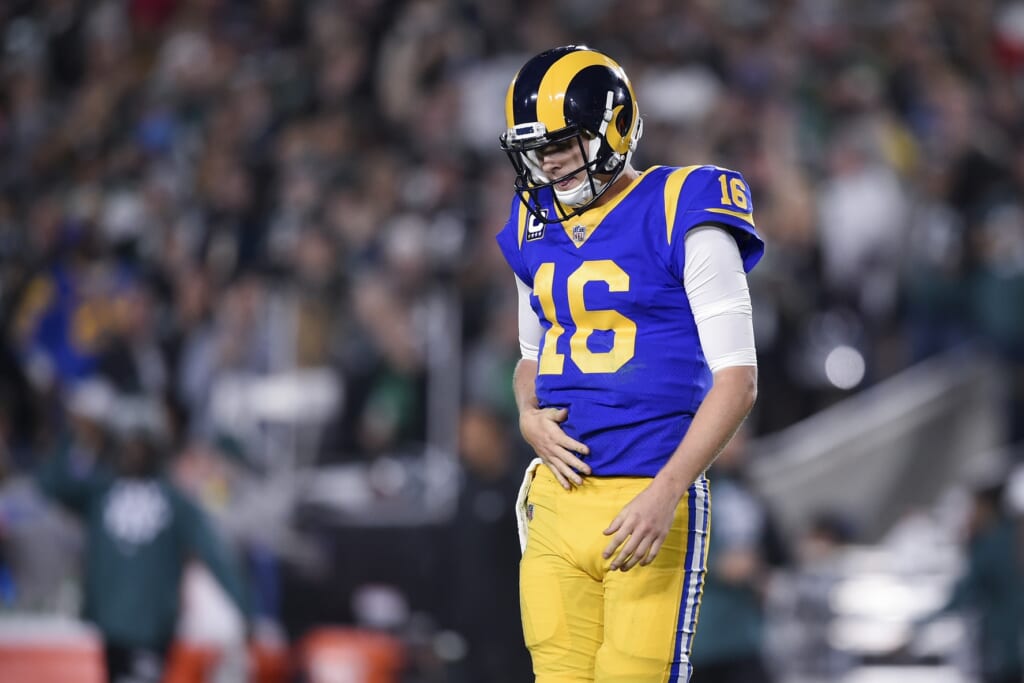 Jared Goff is the bottom dog of the remaining quarterbacks in the NFL Playoffs.