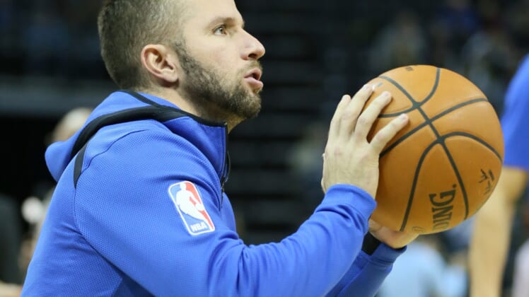 Nov 22, 2017; Memphis, TN, USA; Dallas Mavericks guard JJ Barea warms up prior to the game against the Memphis Grizzlies at FedExForum. Mandatory Credit: Nelson Chenault-USA TODAY Sports