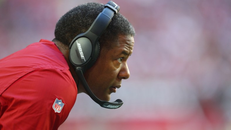 Dec 23, 2018; Glendale, AZ, USA; Arizona Cardinals head coach Steve Wilks against the Los Angeles Rams at State Farm Stadium. Mandatory Credit: Mark J. Rebilas-USA TODAY Sports