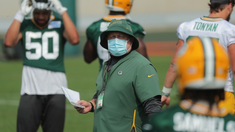 Aug 24, 2020; Milwaukee, WI, USA;   Green Bay Packers special teams coordinator Shawn Mennenga is shown Monday, August 24, 2020 during the team's training camp in Green Bay, Wis.  Mandatory Credit:  Mark Hoffman/Milwaukee Journal Sentinel-USA TODAY NETWORK