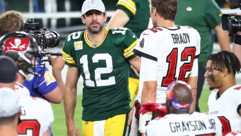 Buccaneers Tom Brady and Packers Aaron Rodgers