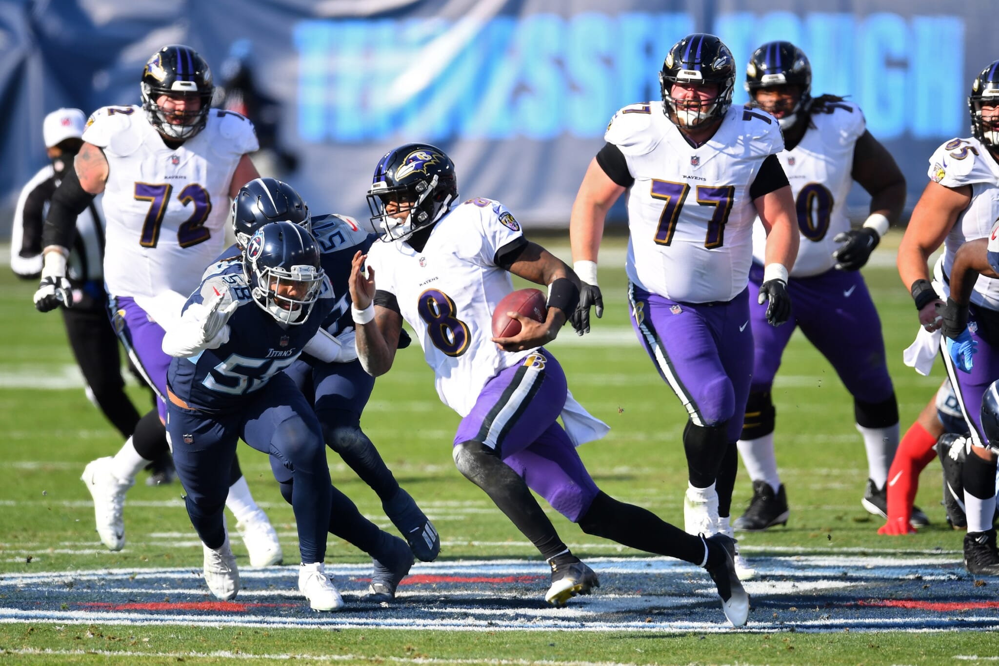 Lamar Jackson answers critics, exercises playoff demons with Ravens win