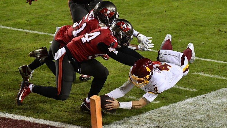 WATCH: Washington Football Team QB Taylor Heinicke goes full Superman on TD dive