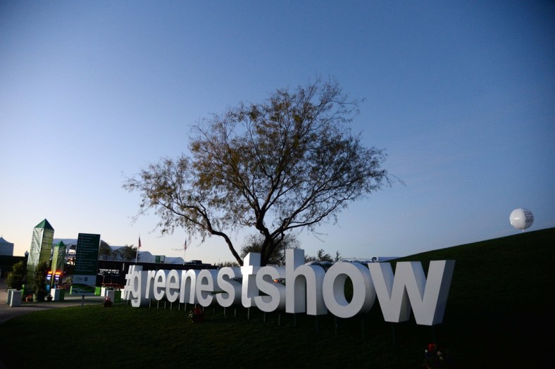 Jan 30, 2020; Scottsdale, Arizona, USA; A general view prior to the first round of the Waste Management Phoenix Open golf tournament at TPC Scottsdale. Mandatory Credit: Joe Camporeale-USA TODAY Sports